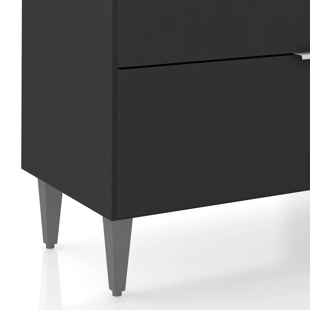 Balcão Para Pia 100cm Sem Tampo Pérola Z34 Preto            - Mpozenato