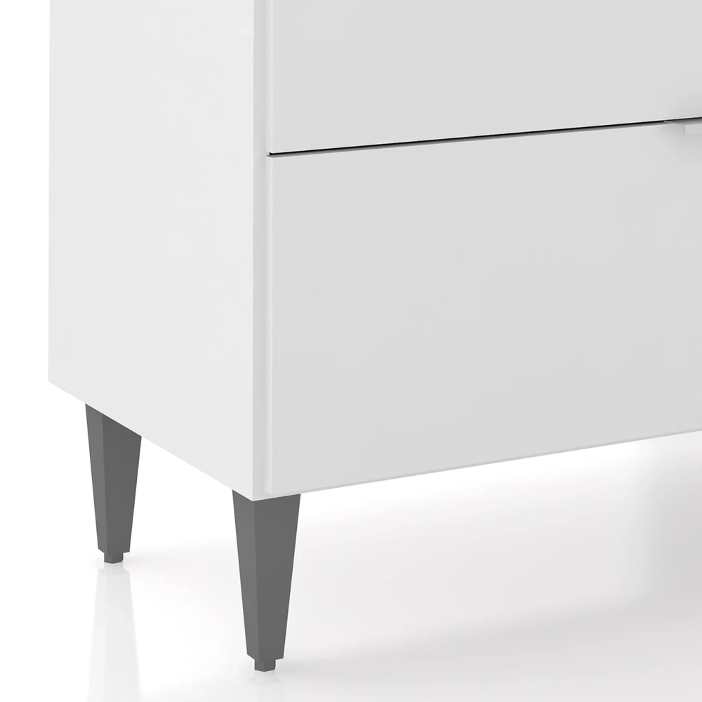 Balcão Para Pia 100cm Sem Tampo Pérola Z34 Branco           - Mpozenato