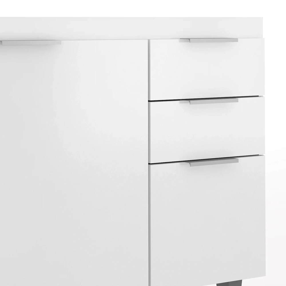 Balcão Para Pia 120cm Sem Tampo Pérola Z34 Branco           - Mpozenato