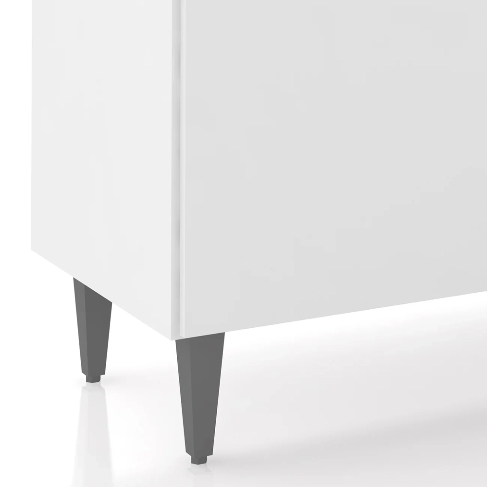 Balcão Para Pia 150cm Sem Tampo Pérola Z34 Branco           - Mpozenato