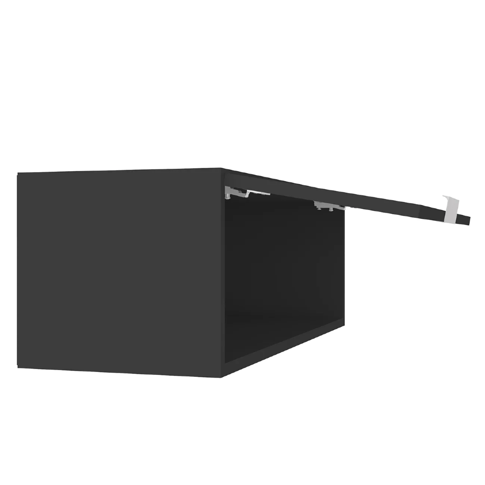 Armário de Cozinha Aéreo 70cm Pérola Z34 Preto - Mpozenato