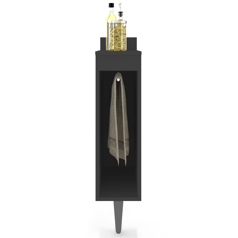 Balcão de Cozinha Porta Pano 20cm Pérola Z34 Preto          - Mpozenato