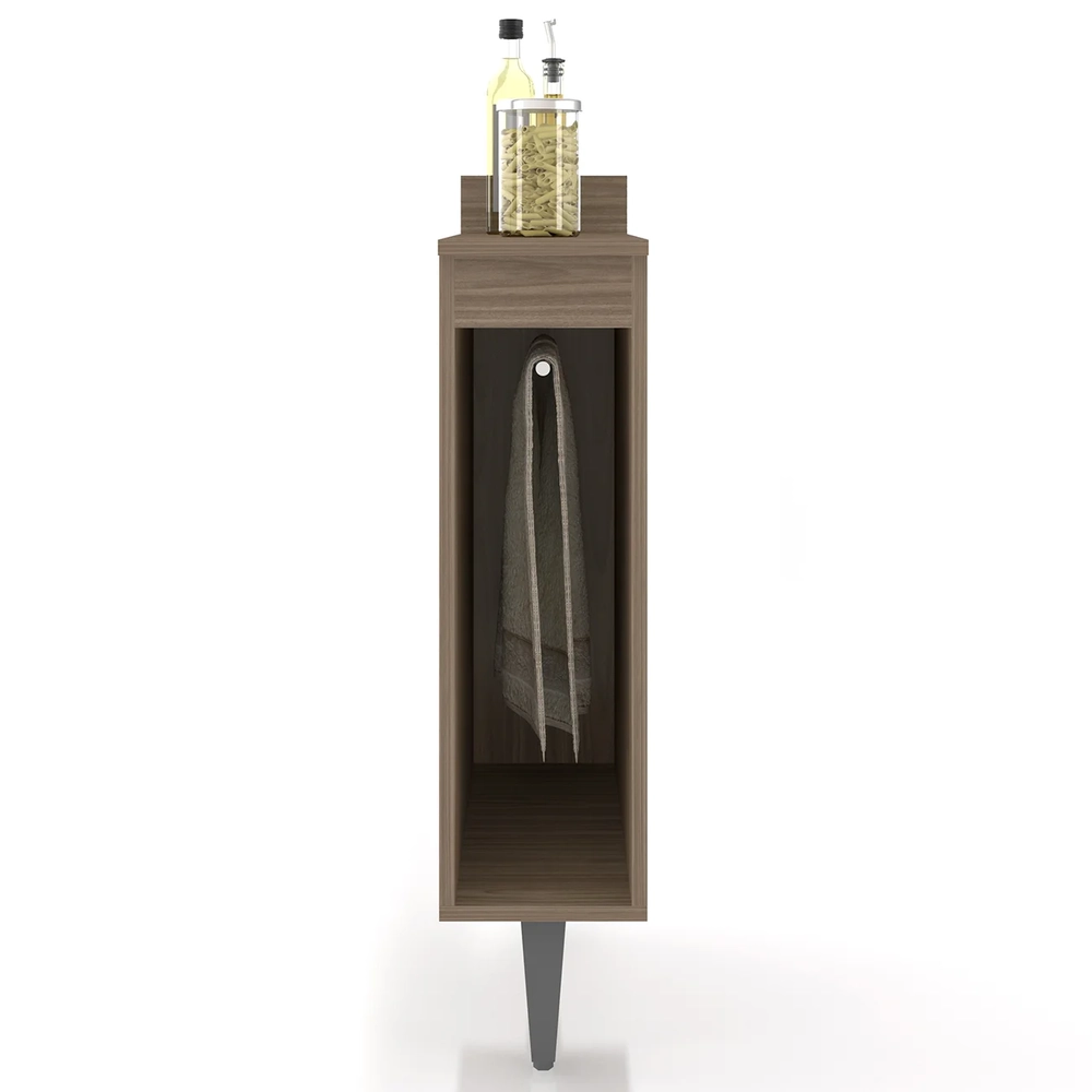 Balcão de Cozinha Porta Pano 20cm Pérola Z34 Freijó         - Mpozenato