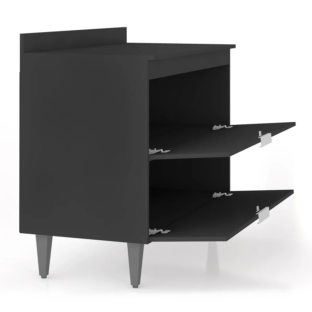 Balcão de Cozinha Com Tampo 100cm Pérola Preto Z34          - Mpozenato