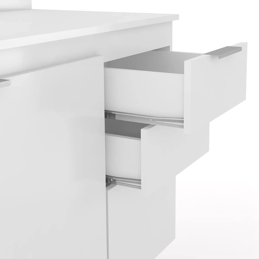 Balcão de Cozinha Com Tampo 180cm Pérola Branco Z34         - Mpozenato