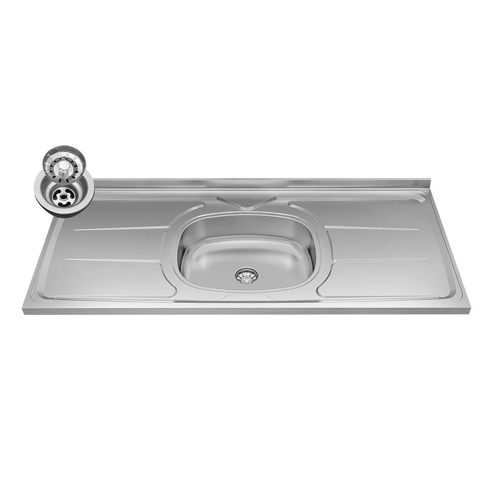 Balcão de Cozinha Com Pia Inox 120cm Pérola Z34 Grafite/Freijó - Mpozenato