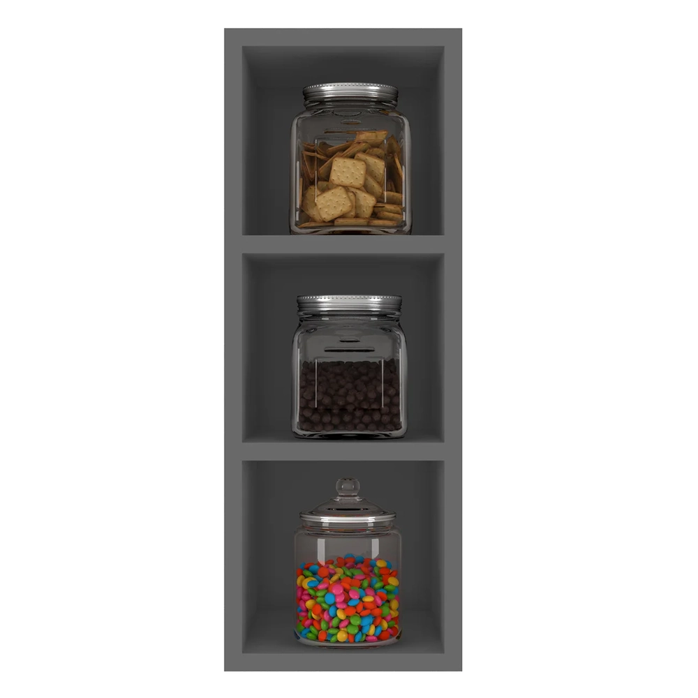 Nicho Aéreo Adega Vertical 20cm Pérola Z34 Grafite          - Mpozenato