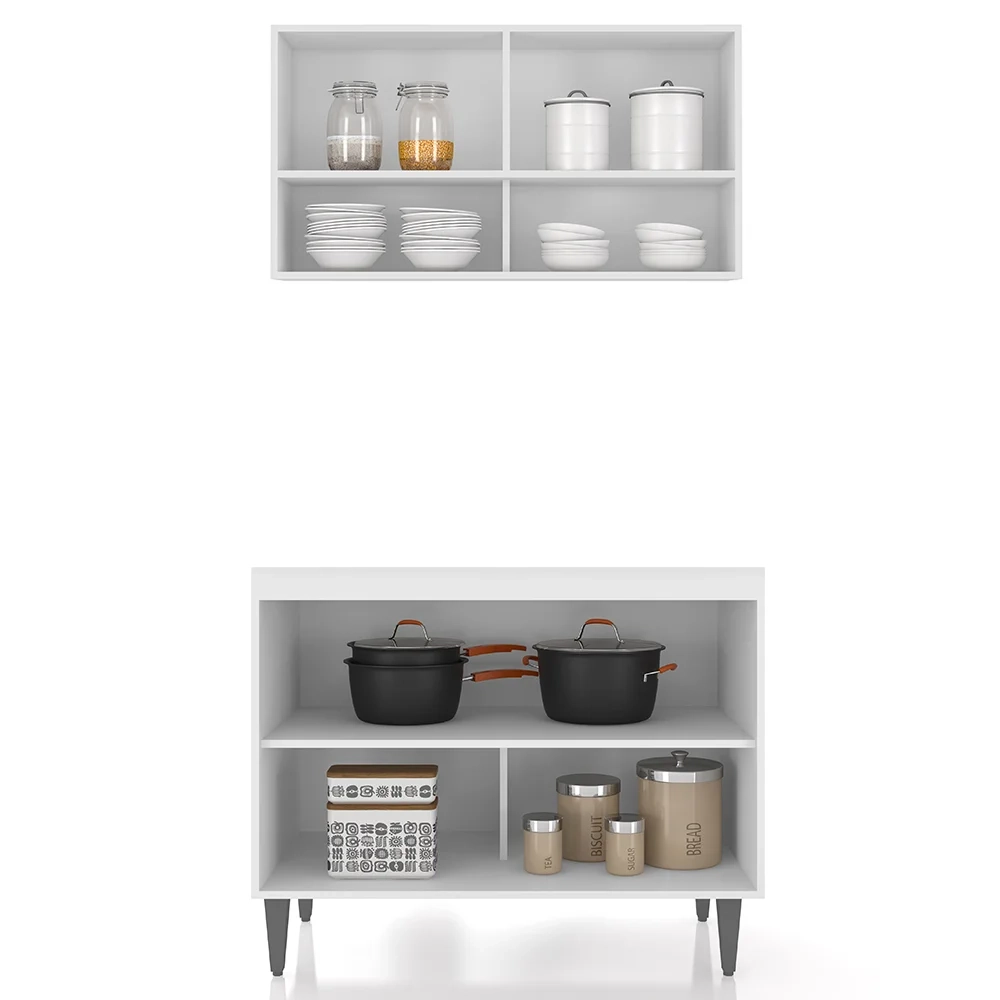 Armário de Cozinha CP01 Para Pia 100cm Pérola Z34 Branco    - Mpozenato