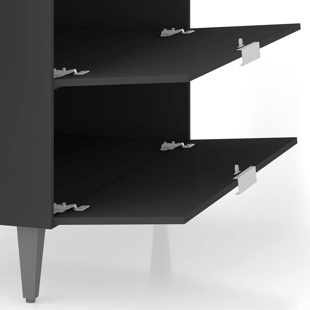 Armário de Cozinha CP01 Para Pia 100cm Pérola Z34 Preto     - Mpozenato