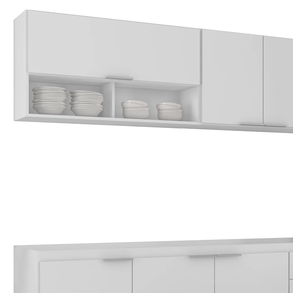 Armário de Cozinha CP02 Para Pia 180cm Pérola Z34 Branco    - Mpozenato