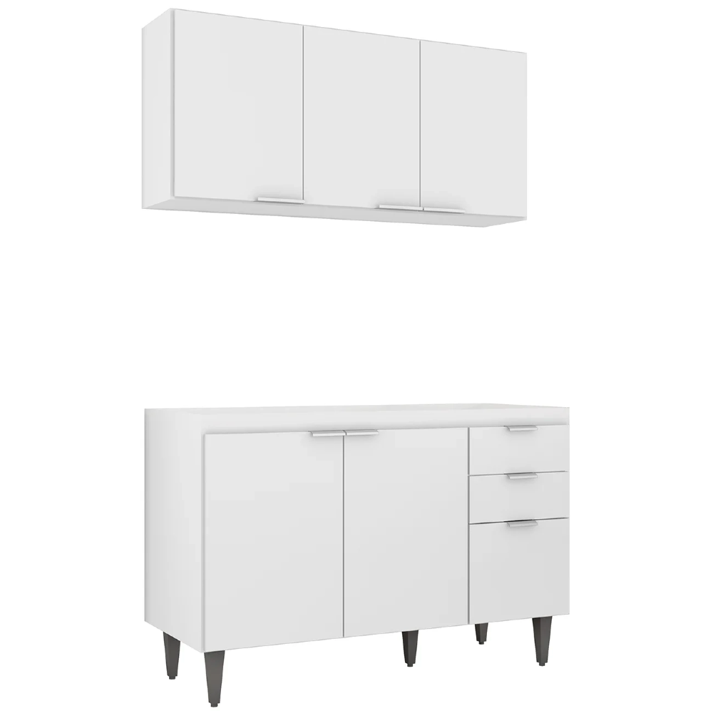 Armário de Cozinha CP01 Para Pia 120cm Pérola Z34 Branco - Mpozenato
