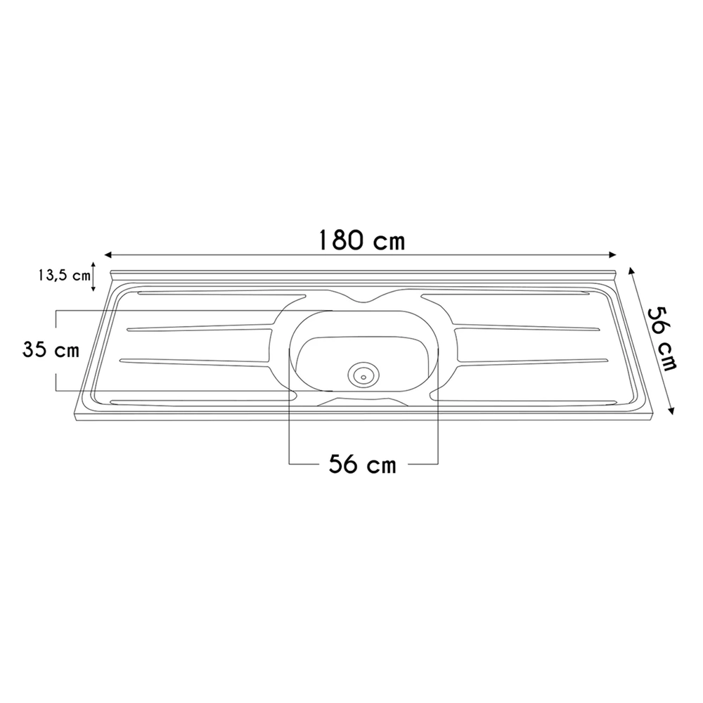 Armário de Cozinha CP02 Com Pia 180cm Pérola Z34 Branco     - Mpozenato