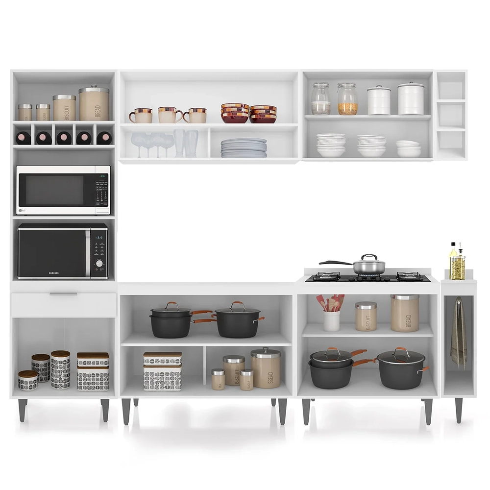 Armário de Cozinha CP07 Para Pia 100cm Pérola Z34 Branco    - Mpozenato