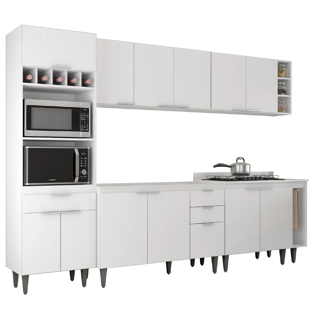 Armário de Cozinha CP07 Para Pia 120cm Pérola Z34 Branco - Mpozenato