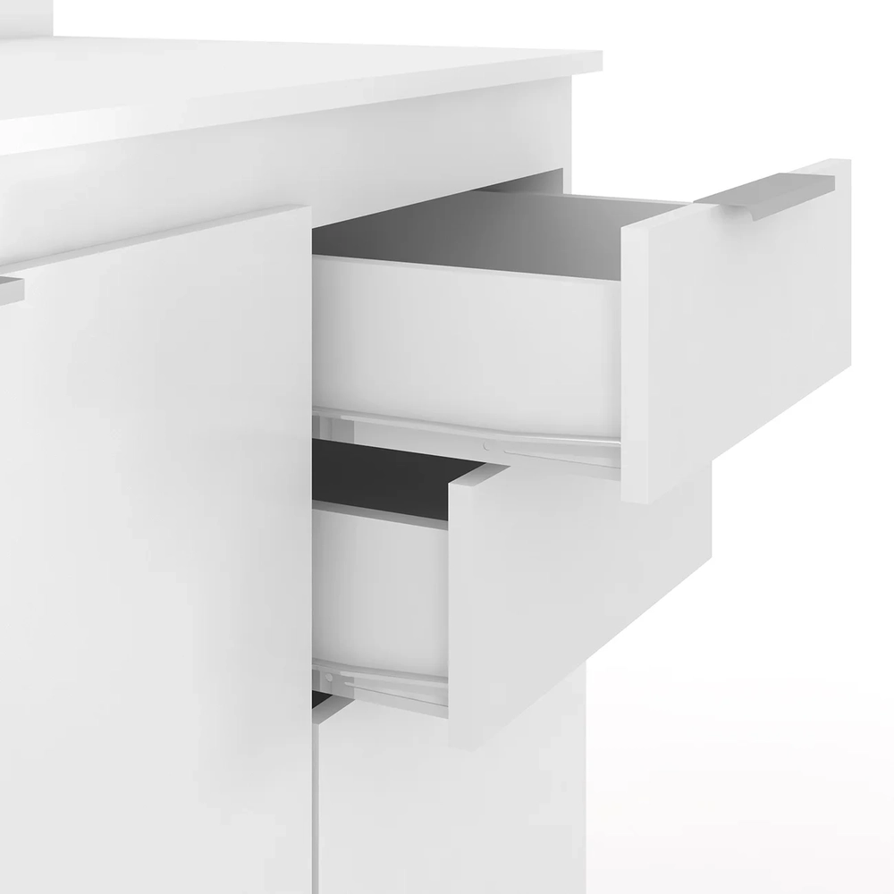 Armário de Cozinha Com Tampo CP01 120cm Pérola Branco Z34     - Mpozenato