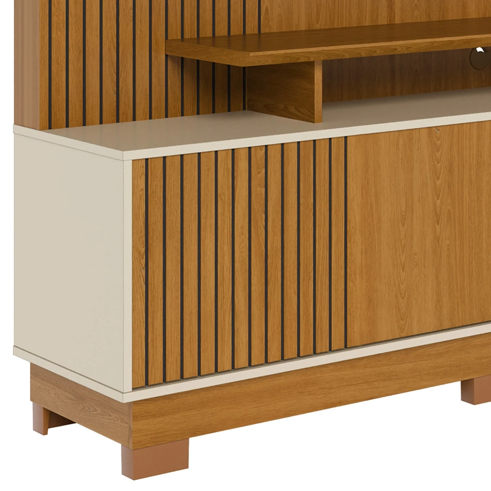 Estante Painel Para TV 65 Pol 160cm Anny Z10 Off/Cinamomo - Mpozenato