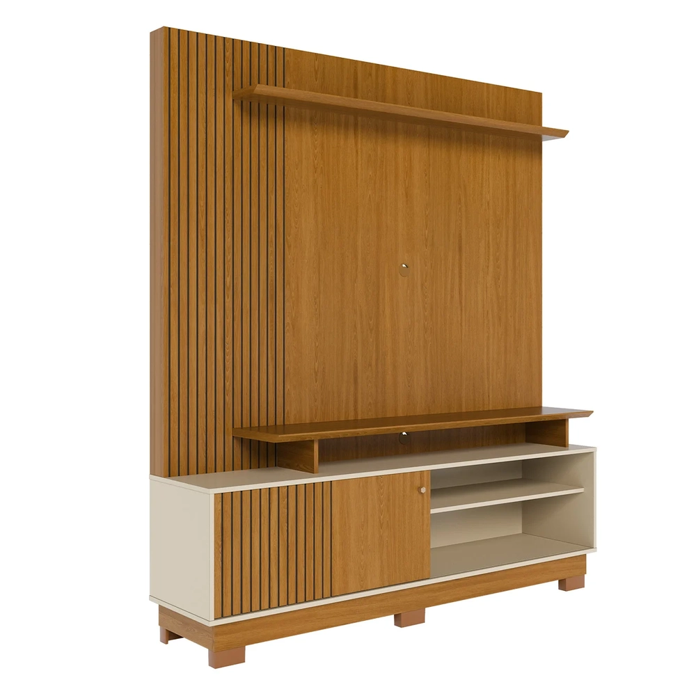 Estante Painel Para TV 65 Pol 160cm Anny Z10 Off/Cinamomo - Mpozenato