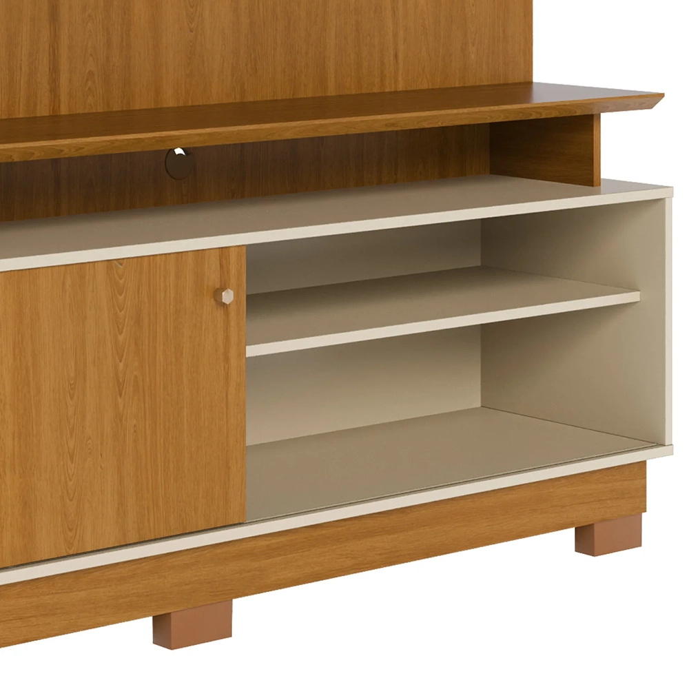 Estante Painel Para TV 65 Pol 160cm Anny Z10 Off/Cinamomo - Mpozenato