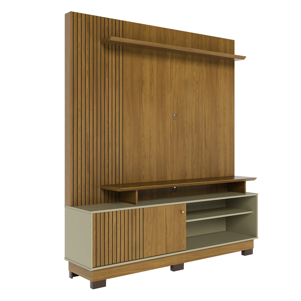 Estante Painel Para TV 65 Pol 160cm Anny Z10 Cumaru/Opala - Mpozenato