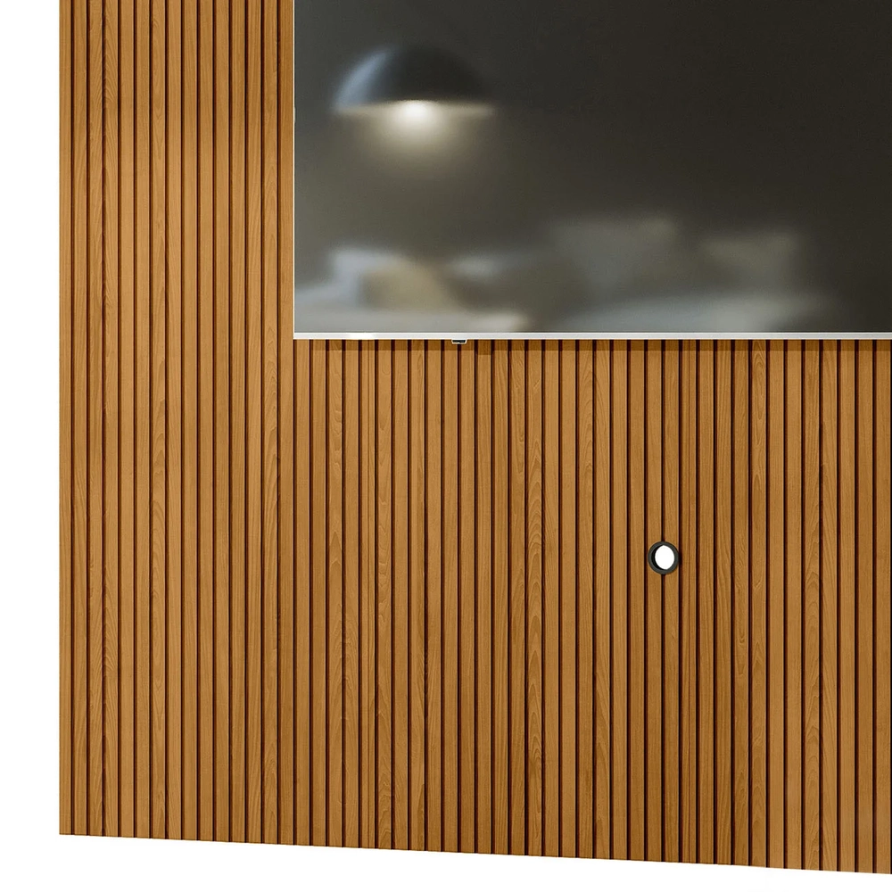 Painel Para TV 75 Polegadas 238cm André Z10 Off/Cinamomo - Mpozenato