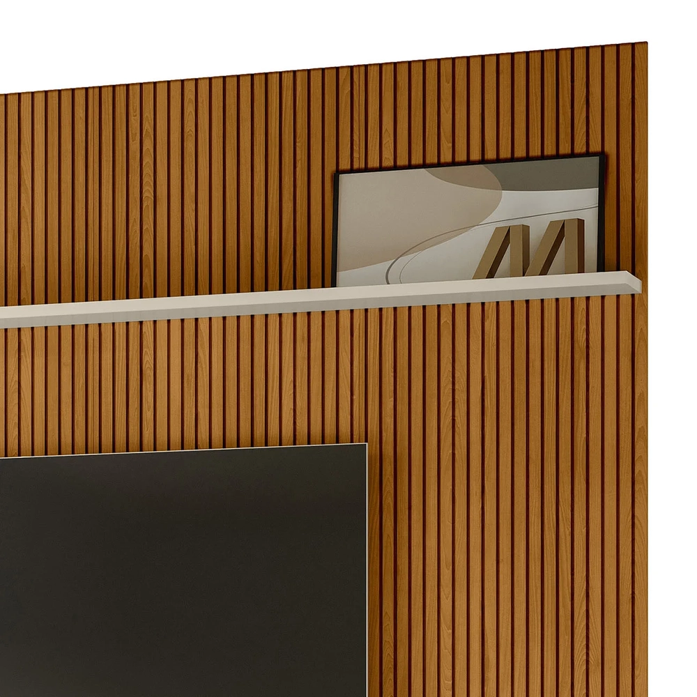 Painel Para TV 75 Polegadas 238cm André Z10 Off/Cinamomo - Mpozenato