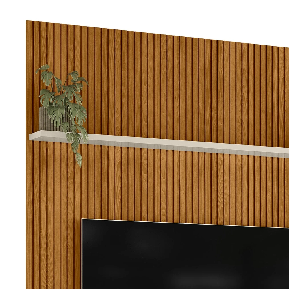 Painel Para TV 75 Polegadas 179cm Logus Z10 Off/Cinamomo - Mpozenato