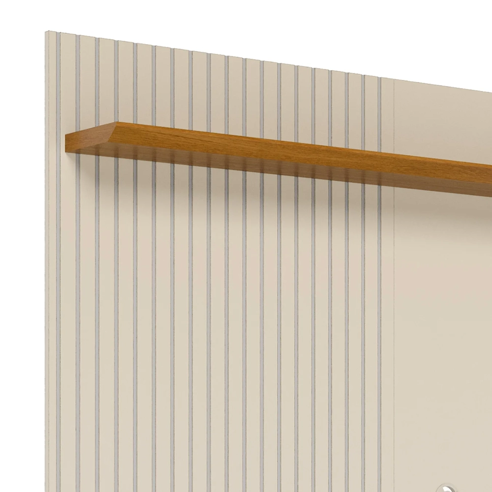 Painel TV 55 Pol e Bancada Suspensa Talyn Z10 Off/Cinamomo - Mpozenato