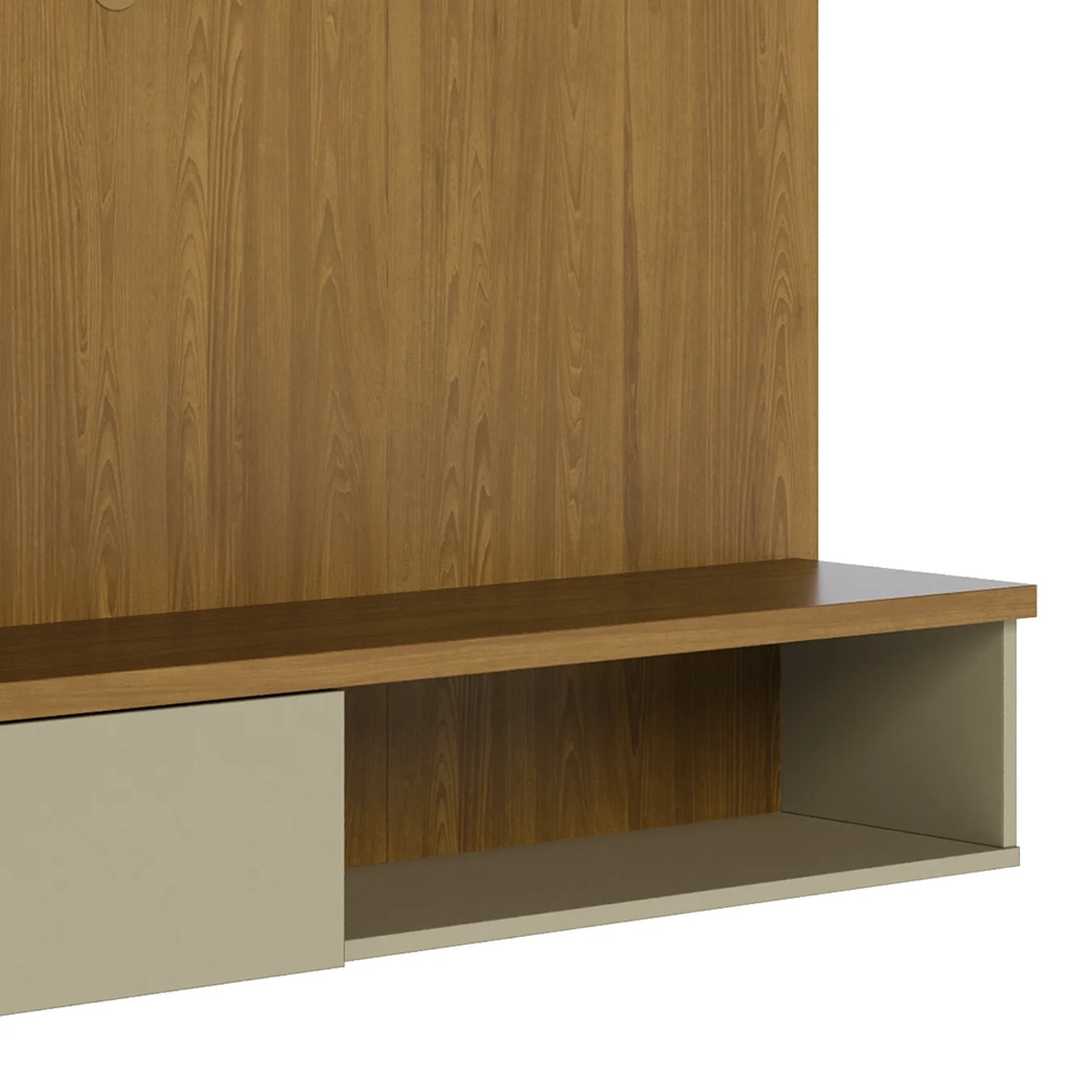 Painel TV 55 Pol e Bancada Suspensa Talyn Z10 Cumaru/Opala - Mpozenato