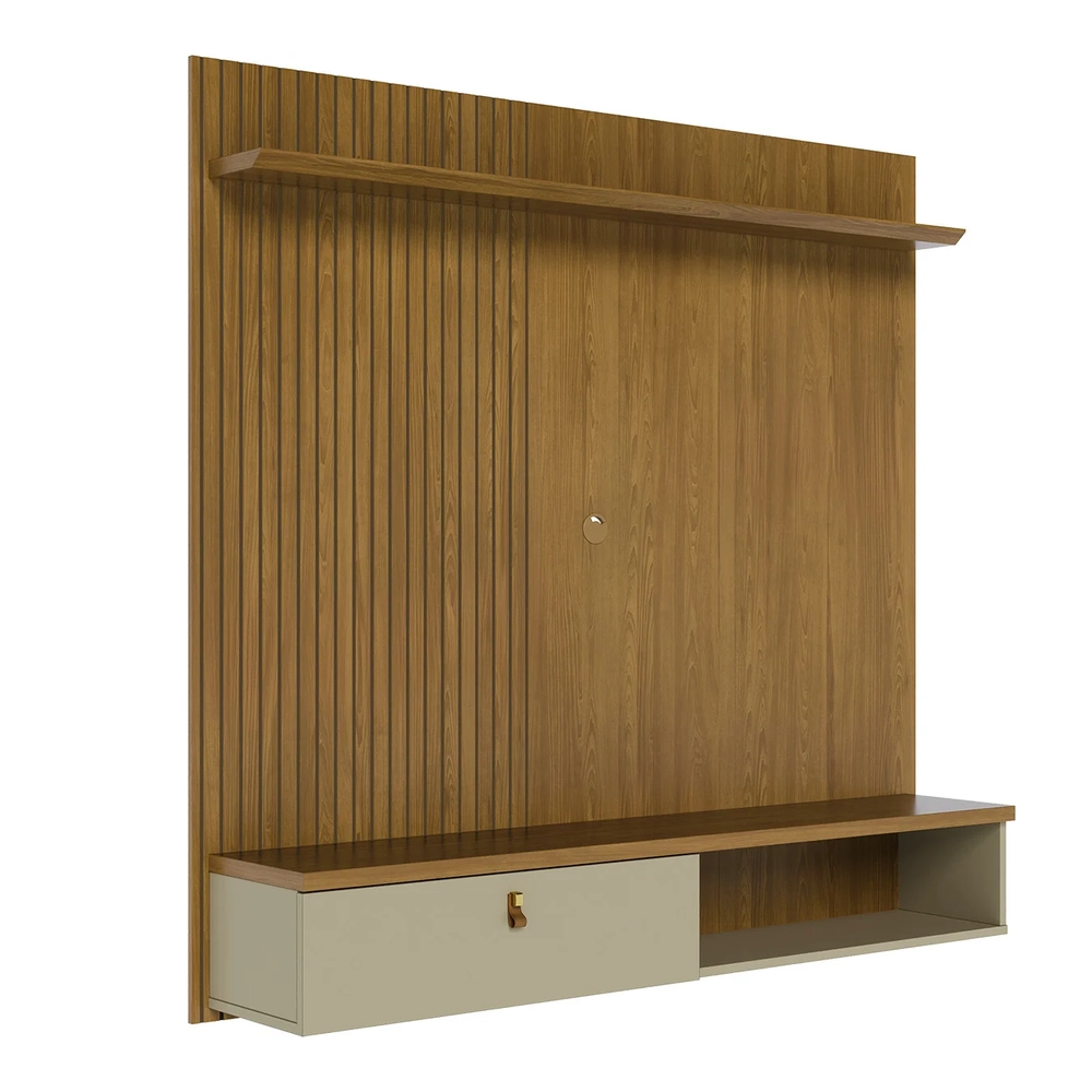 Painel TV 55 Pol e Bancada Suspensa Talyn Z10 Cumaru/Opala - Mpozenato