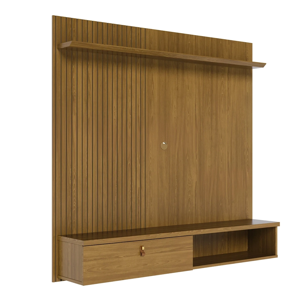 Painel TV 55 Pol e Bancada Suspensa Talyn Z10 Cumaru - Mpozenato