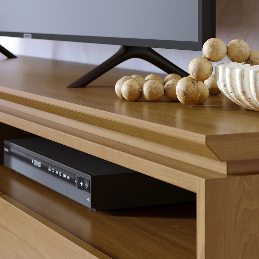 Rack Bancada de TV 75 Pol 200cm Celina Z10 Cumaru - Mpozenato