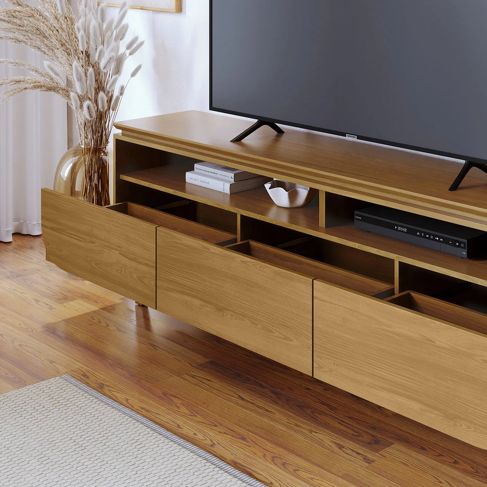 Rack Bancada de TV 75 Pol 200cm Celina Z10 Cumaru - Mpozenato