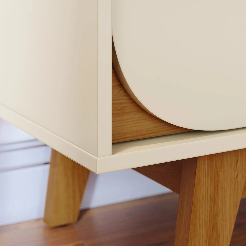 Rack Bancada de TV 75 Pol 200cm Celina Z10 Off/Cinamomo - Mpozenato