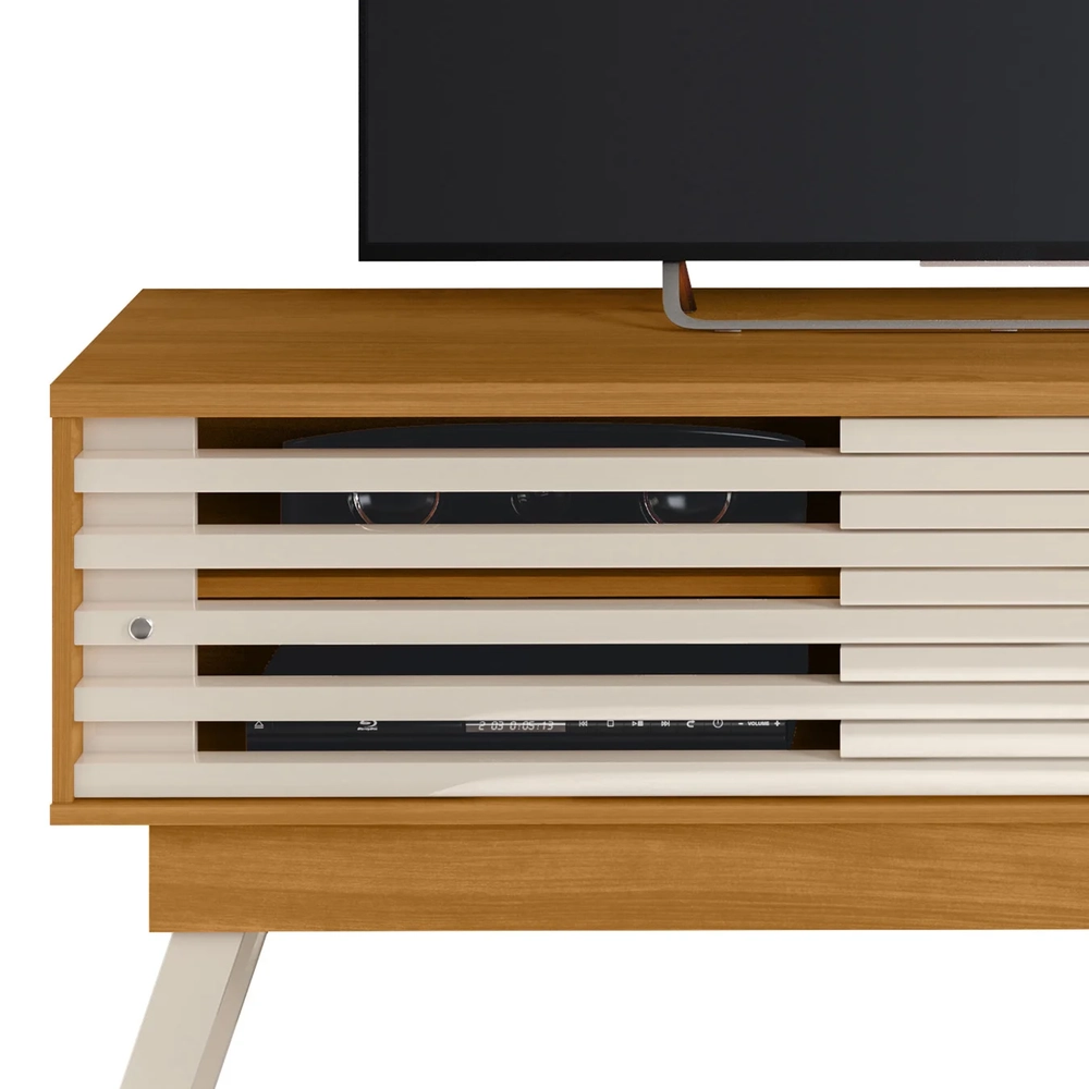 Rack Bancada de TV 65 Pol 150cm Keli Z10 Off/Cinamomo - Mpozenato