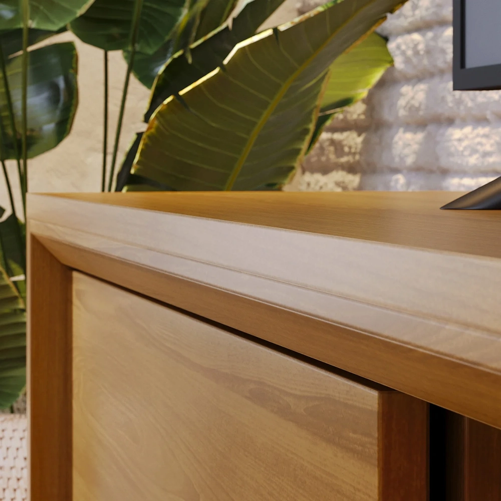 Rack Bancada de TV 70 Pol 164cm Gaia Z10 Cumaru - Mpozenato