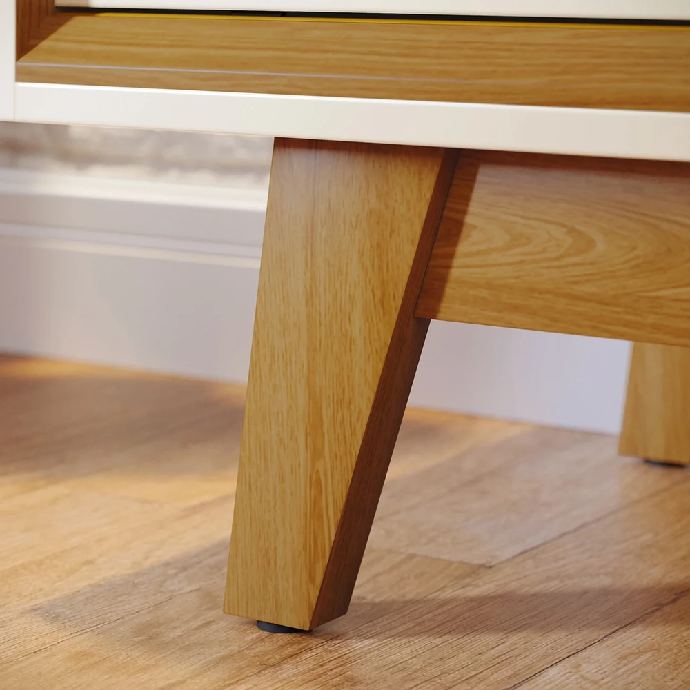 Rack Bancada de TV 70 Pol 164cm Gaia Z10 Off/Cinamomo - Mpozenato