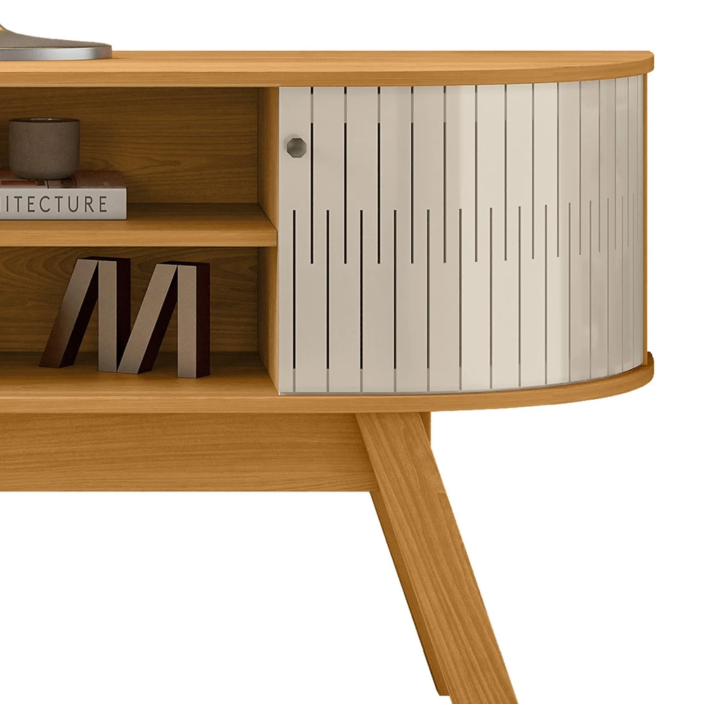 Rack Bancada de TV 55 Pol 136cm Alana Z10 Off/Cinamomo - Mpozenato