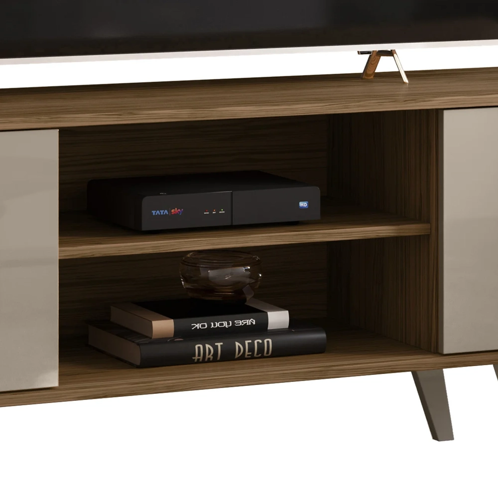 Rack Bancada de TV 50 Pol 136cm Espain Z10 Fendi/Naturale - Mpozenato