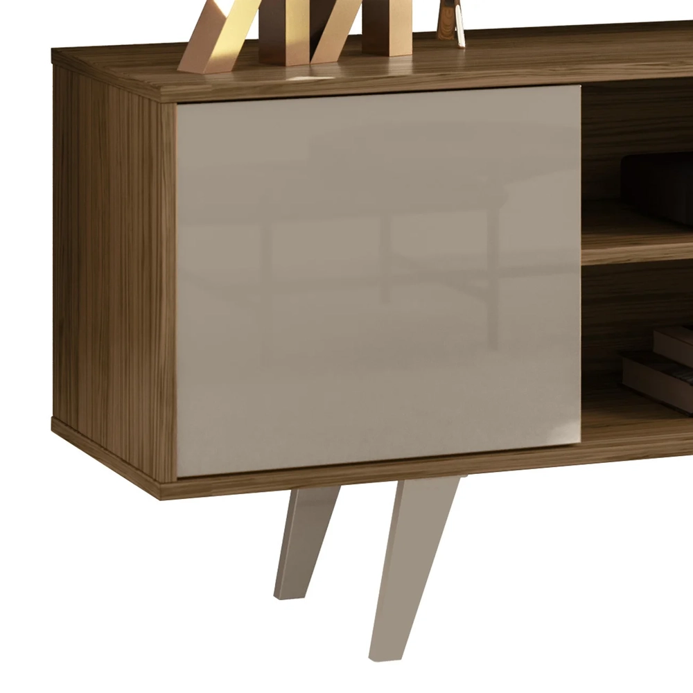 Rack Bancada de TV 50 Pol 136cm Espain Z10 Fendi/Naturale - Mpozenato