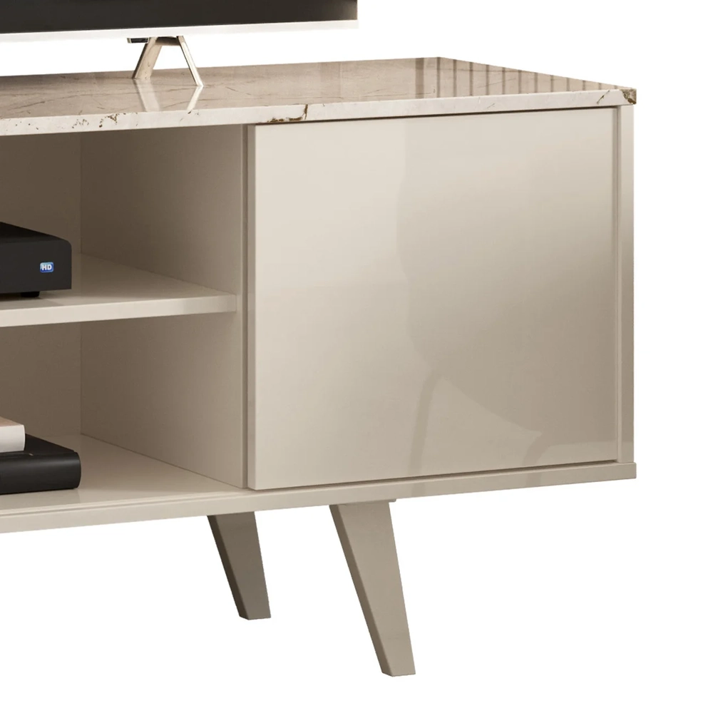 Rack Bancada de TV 50 Pol 136cm Espain Z10 Off/Calacata - Mpozenato