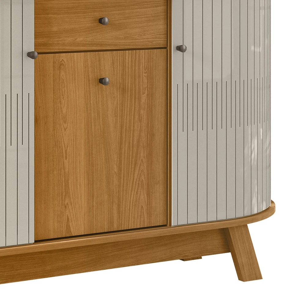 Buffet Aparador Sala de Estar 135cm Toni Z10 Off/Cinamomo - Mpozenato