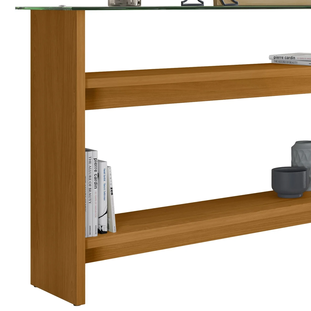 Aparador de Sala Com Prateleiras 150cm Fire Z10 Off/Cinamomo - Mpozenato