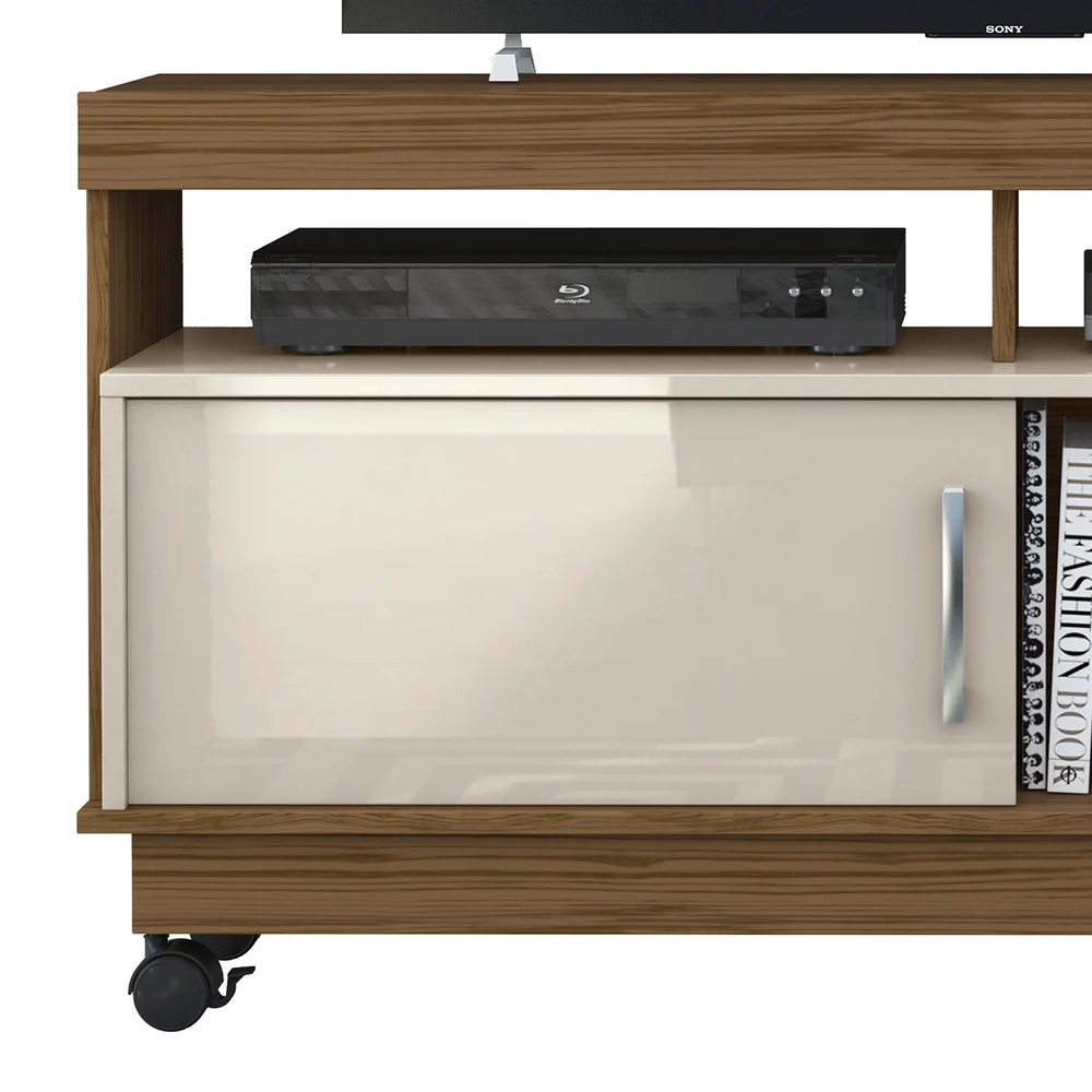 Rack Bancada de TV 50 Pol 121cm Rute Z10 Naturale/Off - Mpozenato