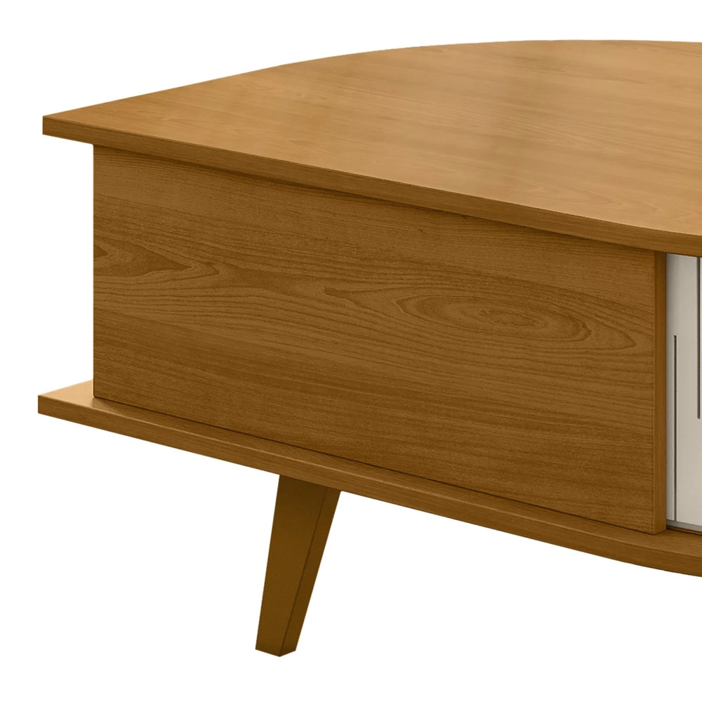 Mesa de Centro para Sala 90cm Indy Z10 Off/Cinamomo - Mpozenato