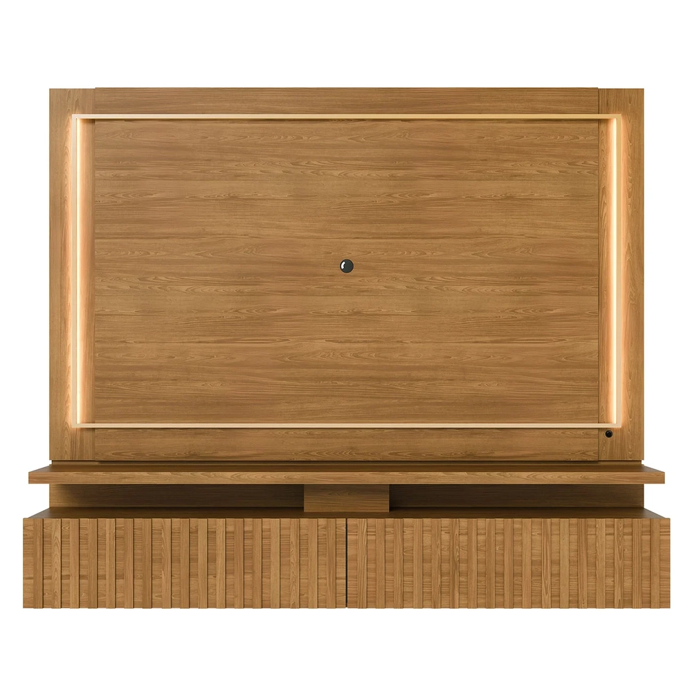 Estante Painel Para TV 75 Pol 216cm Mical Z10 Cumaru - Mpozenato