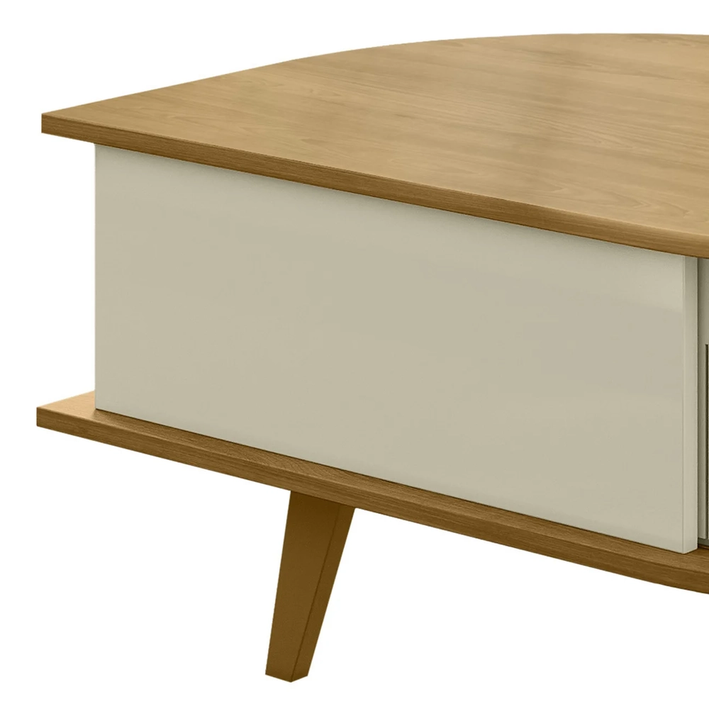 Mesa de Centro para Sala 90cm Indy Z10 Cumaru/Opala - Mpozenato