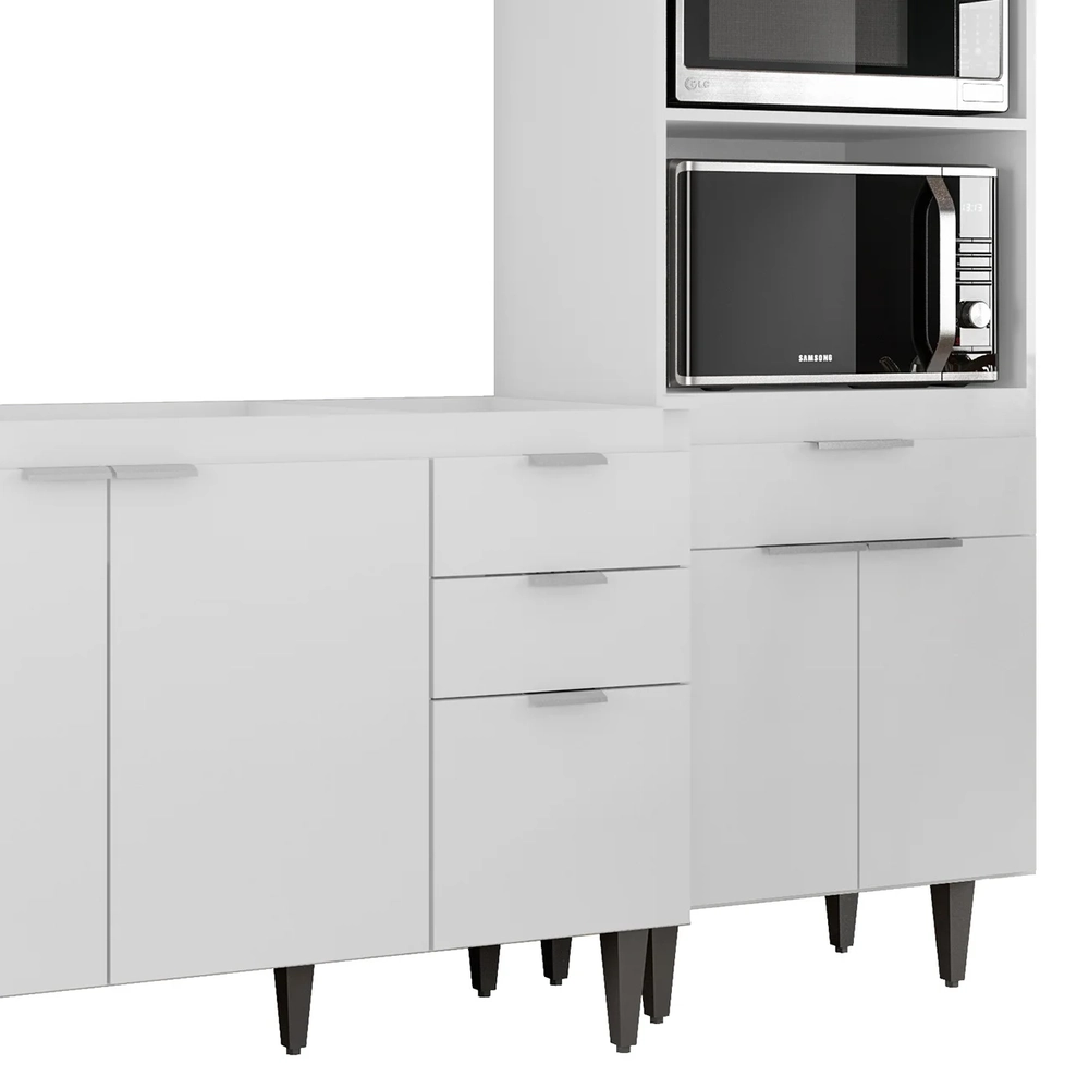 Armário de Cozinha CP02 Para Pia 120cm Pérola Z34 Branco    - Mpozenato