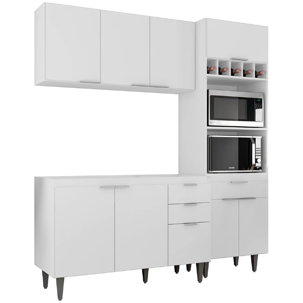 Armário de Cozinha CP02 Para Pia 120cm Pérola Z34 Branco - Mpozenato