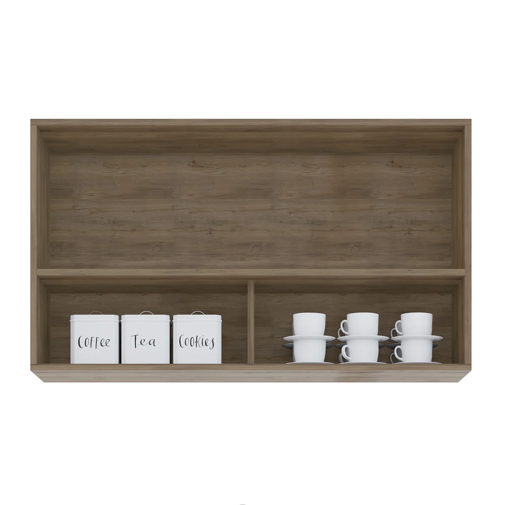 Armário de Cozinha Aéreo 100cm Basculante Mia Z34 Freijó/Grafite - Mpozenato