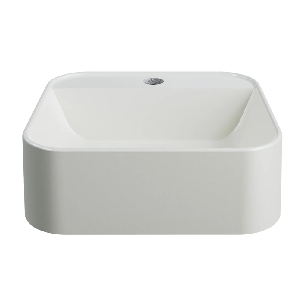 Cuba Pia Para Banheiro Quadrada 32cm Ágata C08 Bege - Mpozenato